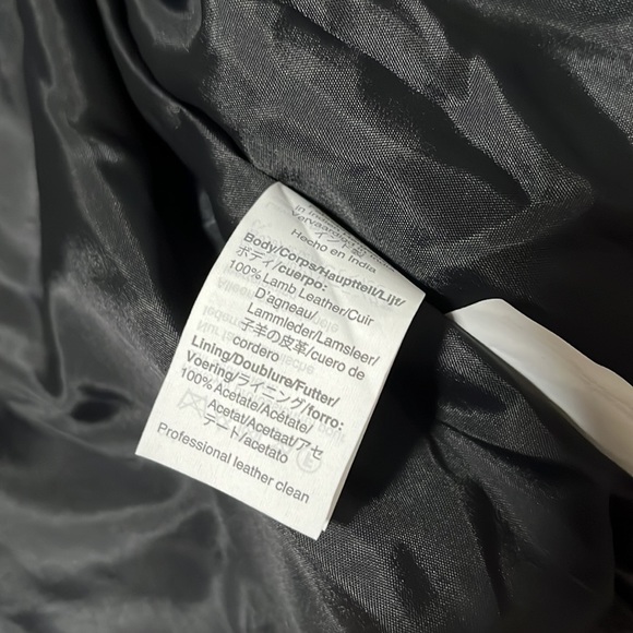 MADEWELL Washed Leather Motorcycle Jacket, BLACK SIZE XS - Picture 10 of 11